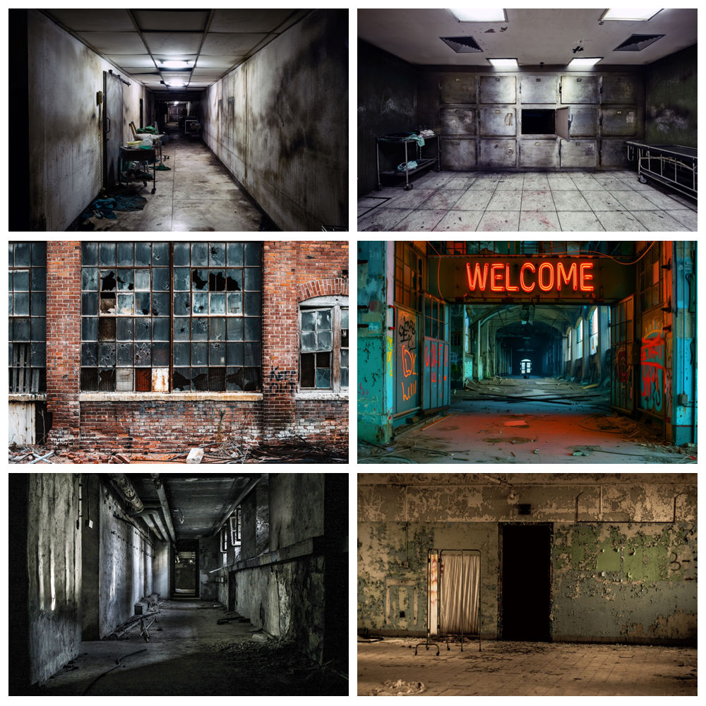 Party Games Lab - Horror Halloween Decor Backgrounds For Photographs