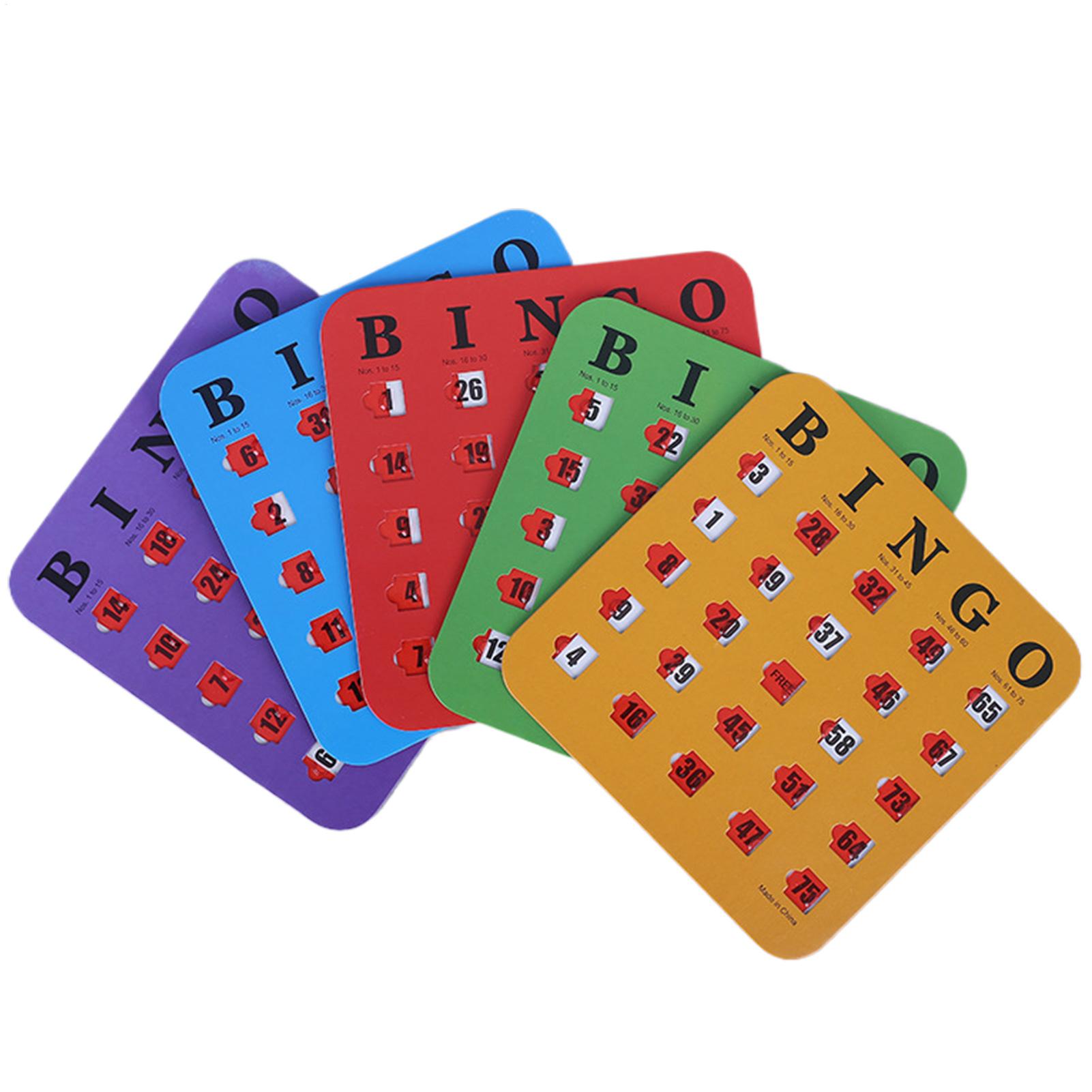 Party Games Bingo - 5pcs Sliding Bingo Game Cards With