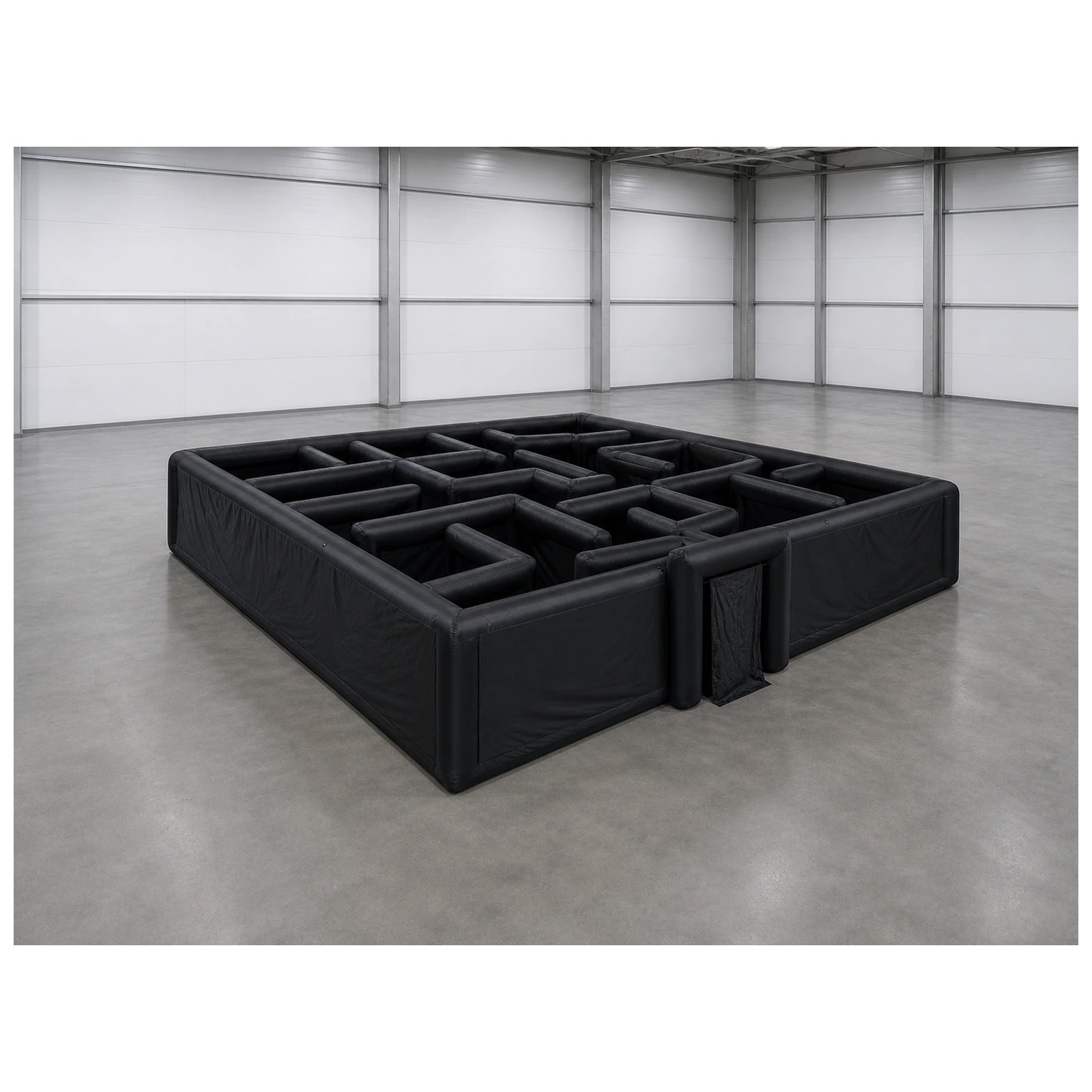 Party Games Kids - Large Plain Black Inflatable Maze 12X12m