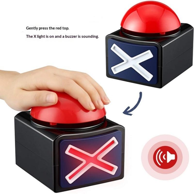 Party Games Night - Glitter Light Up Sound Buzzer Button