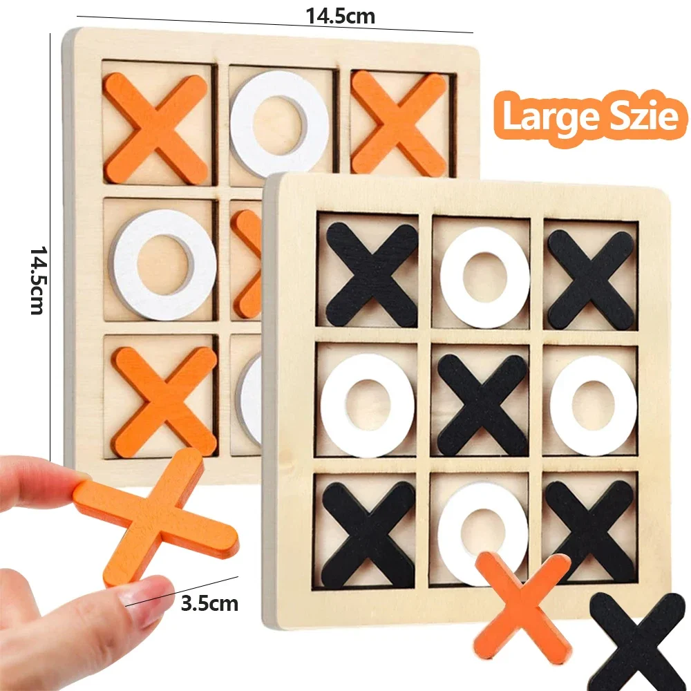 Wooden XO Tic Tac Toe Game Min - Party Games Kids Indoor ulasan dan harga