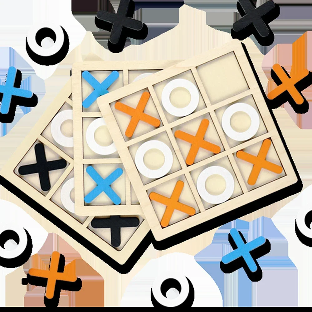 Wooden XO Tic Tac Toe Game Min - Party Games Kids Indoor ulasan dan harga