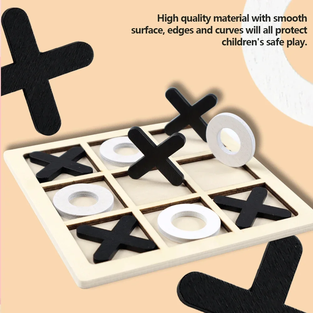 Wooden XO Tic Tac Toe Game Min - Party Games Kids Indoor ulasan dan harga
