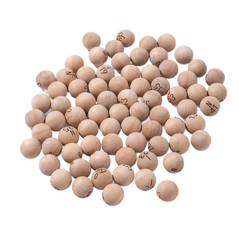 75Pcs Natural Bingo Balls Easy - Party Games Bingo ulasan dan harga