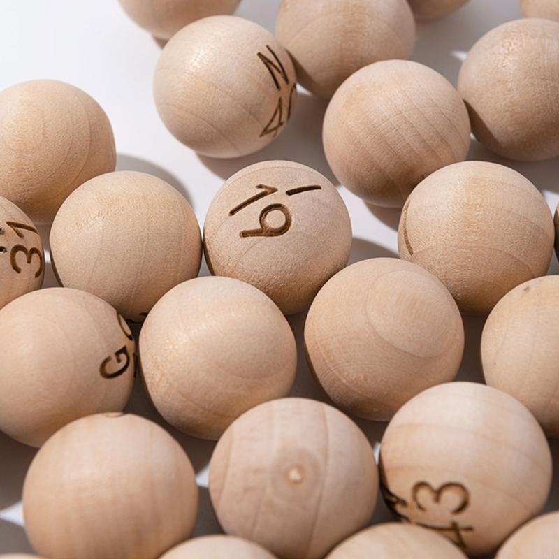75Pcs Natural Bingo Balls Easy - Party Games Bingo ulasan dan harga