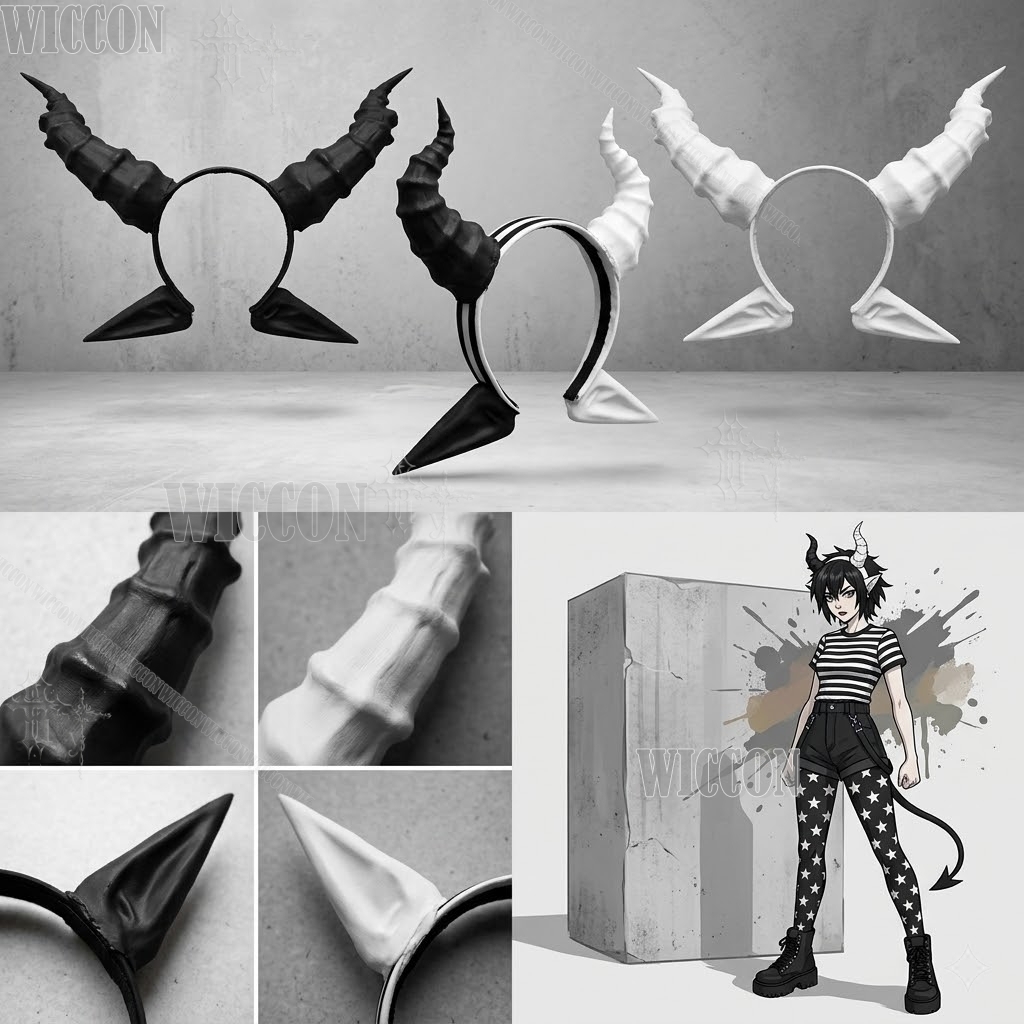 Black Demon Horn And Ear Headp - Party Games Stream ulasan dan harga