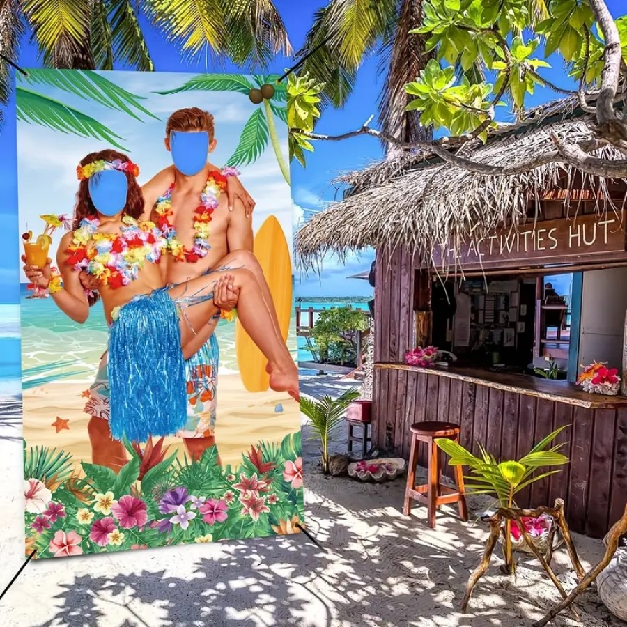 1pc, Hawaiian Luau Couple Phot - Party Games Couple ulasan dan harga
