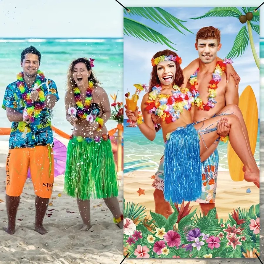 1pc, Hawaiian Luau Couple Phot - Party Games Couple ulasan dan harga