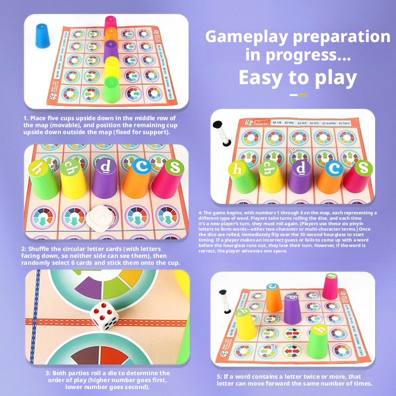 Hot Kids Chinese Pinyin Matchi - Party Games Kids Indoor ulasan dan harga