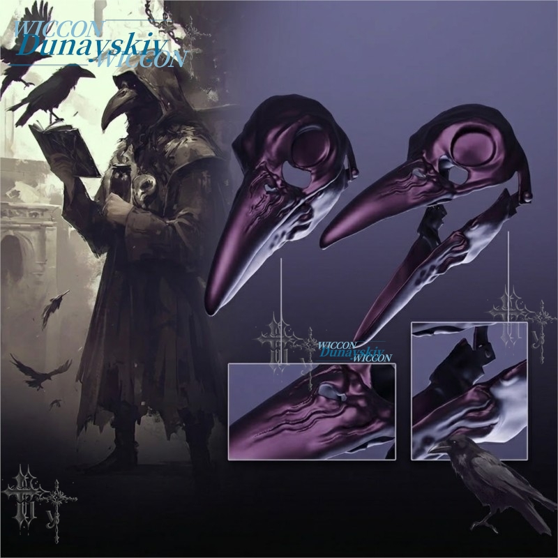 Metallic Raven Skull Plague Do - Party Games Stream ulasan dan harga