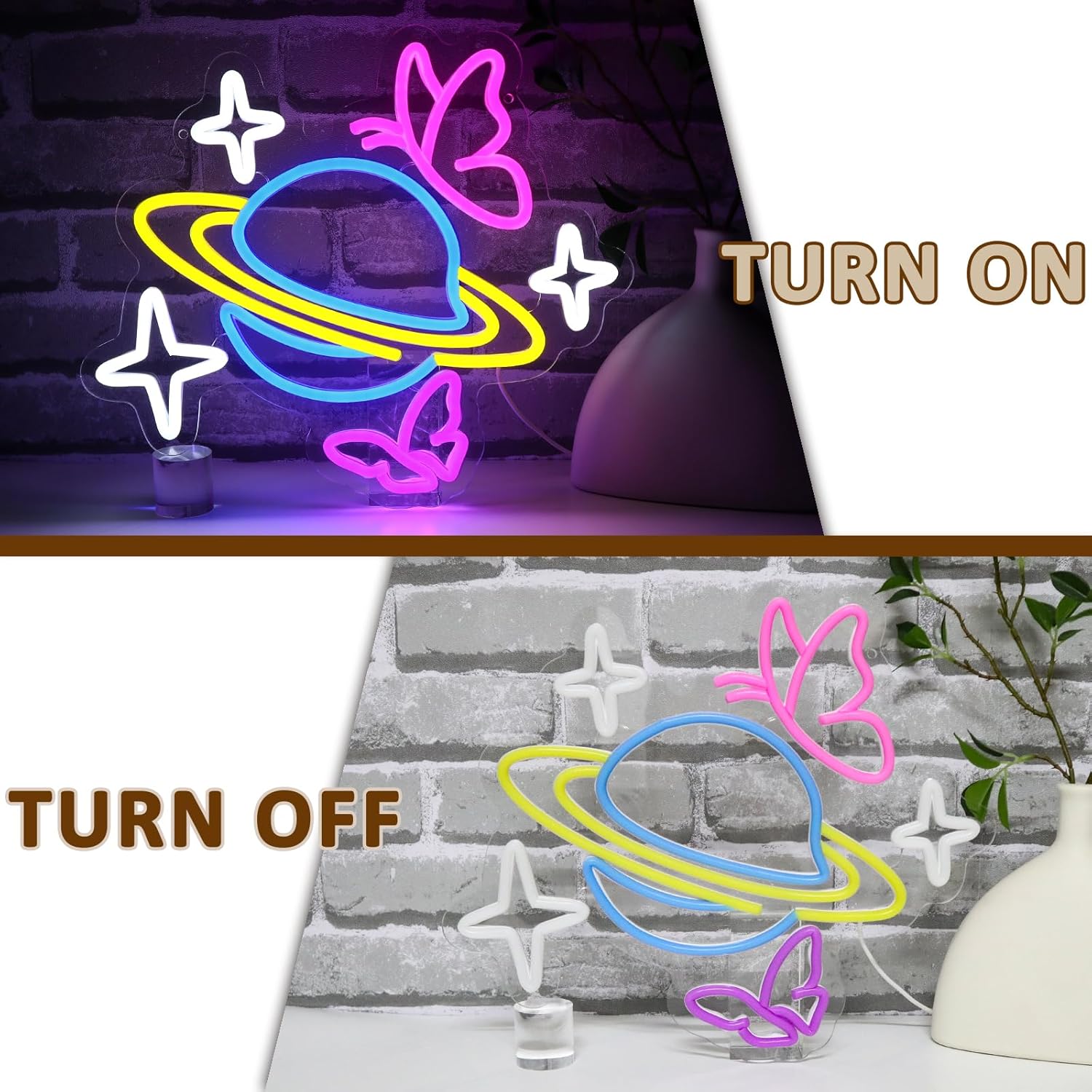 Planet Butterfly Star Neon Sig - Party Games Shop ulasan dan harga