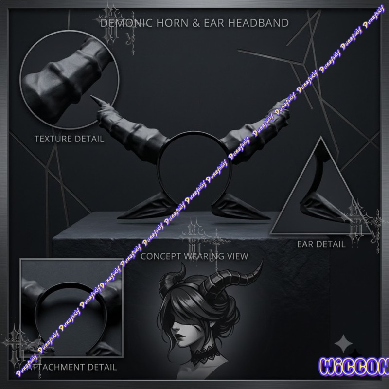 Black Devil Horn and Ears Head - Party Games Stream ulasan dan harga