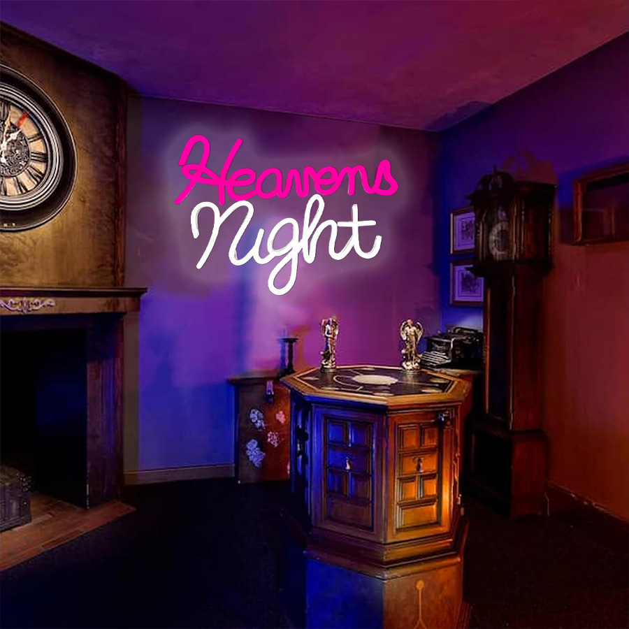 Heaven Night Neon Sign LED Lig - Party Games Shop ulasan dan harga