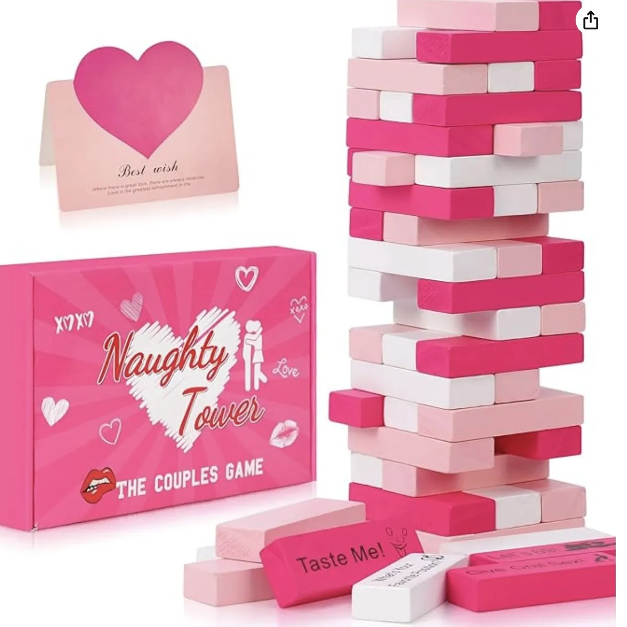 48PCS Block Tower Game Couple  - Party Games Couple ulasan dan harga
