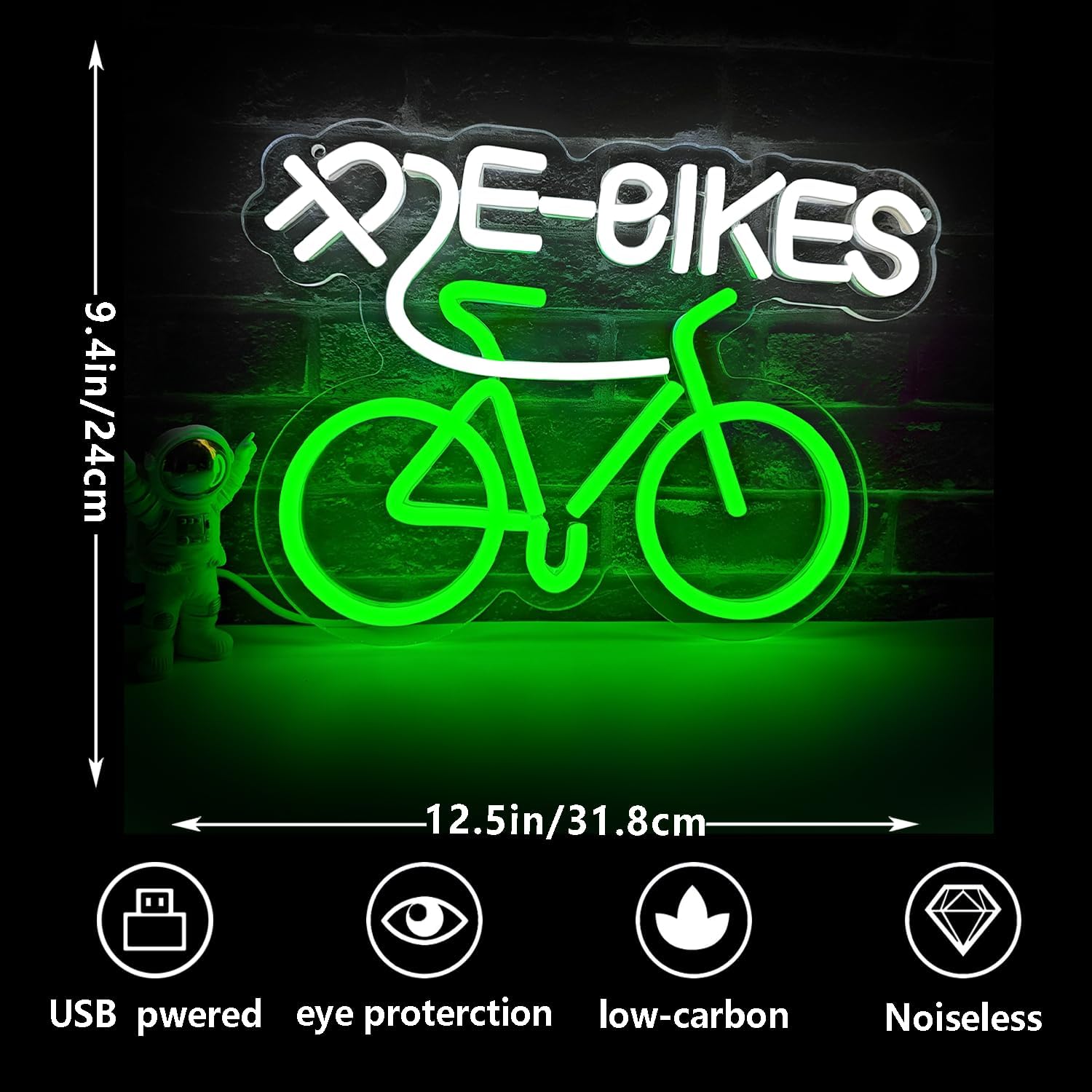 Bicycle Neon Sign USB Dimmable - Party Games Shop ulasan dan harga