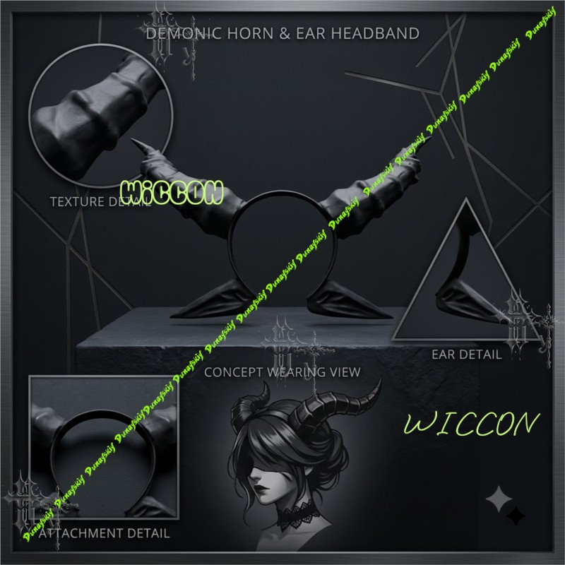 Anime Demon Cosplay Headpiece  - Party Games Stream ulasan dan harga