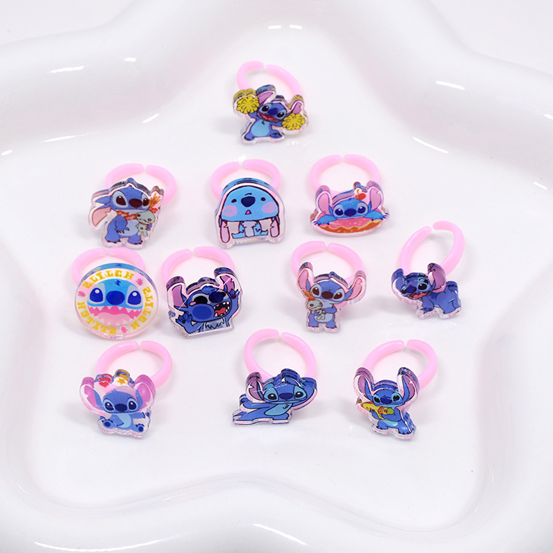 Stitch Acrylic Ring 10/20pcs K - Party Games Kids ulasan dan harga