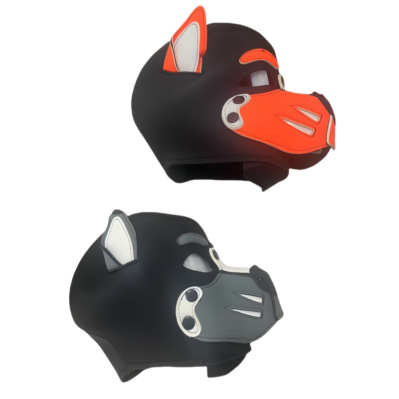 Erotic Colorful Dog Hood Mask  - Party Games Couple ulasan dan harga