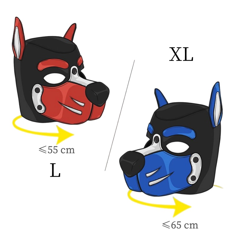Erotic Colorful Dog Hood Mask  - Party Games Couple ulasan dan harga