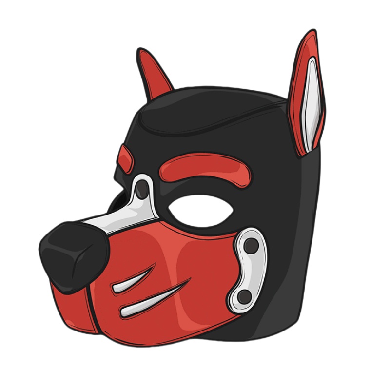 Erotic Colorful Dog Hood Mask  - Party Games Couple ulasan dan harga