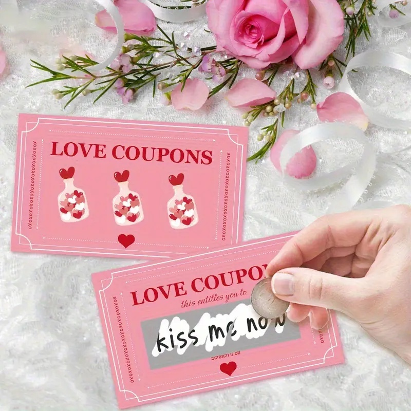 30 Pcs Pink Lucky Scratch Card - Party Games Couple ulasan dan harga