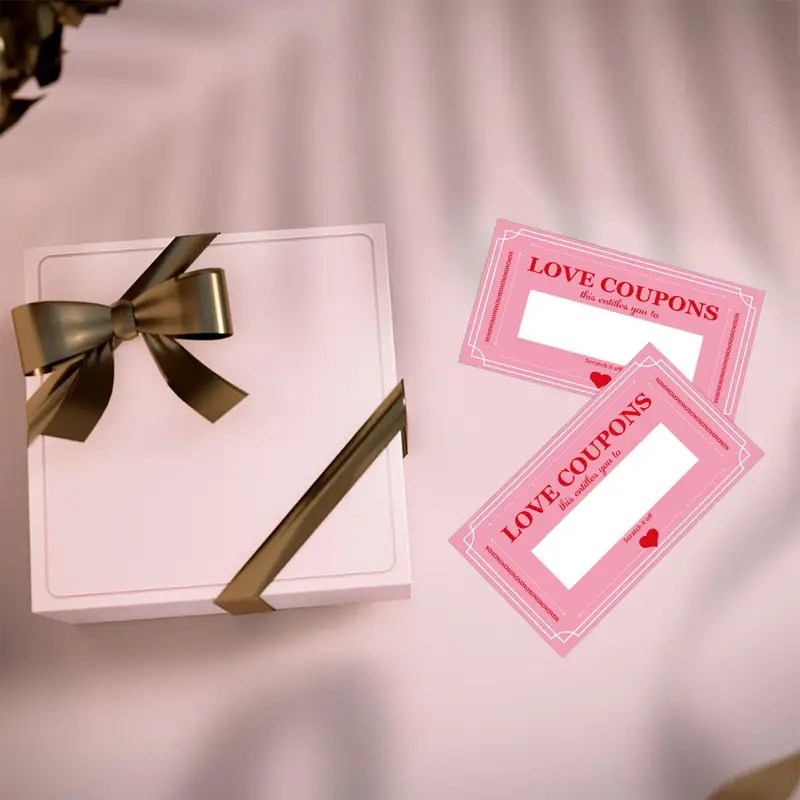 30 Pcs Pink Lucky Scratch Card - Party Games Couple ulasan dan harga