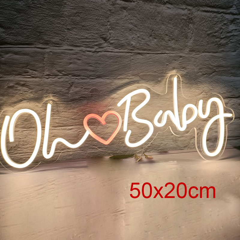 Oh Baby Neon Sign Love Heart L - Party Games Shop ulasan dan harga