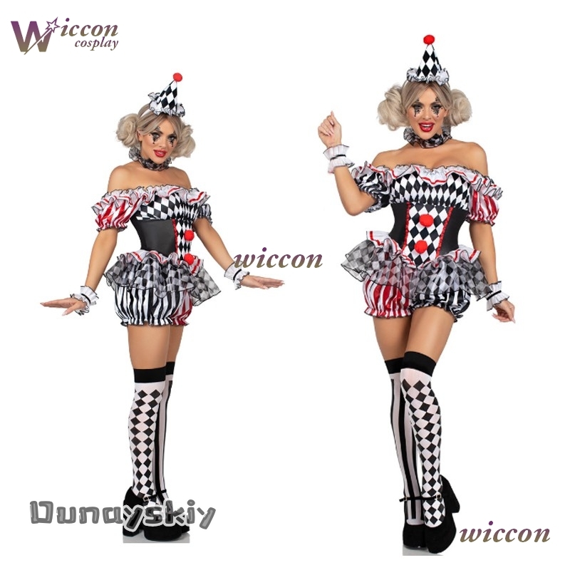 Women Clown Cosplay Costume Ci - Party Games Online Free ulasan dan harga