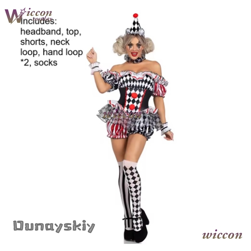 Women Clown Cosplay Costume Ci - Party Games Online Free ulasan dan harga