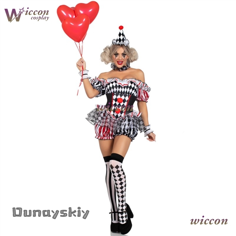 Women Clown Cosplay Costume Ci - Party Games Online Free ulasan dan harga