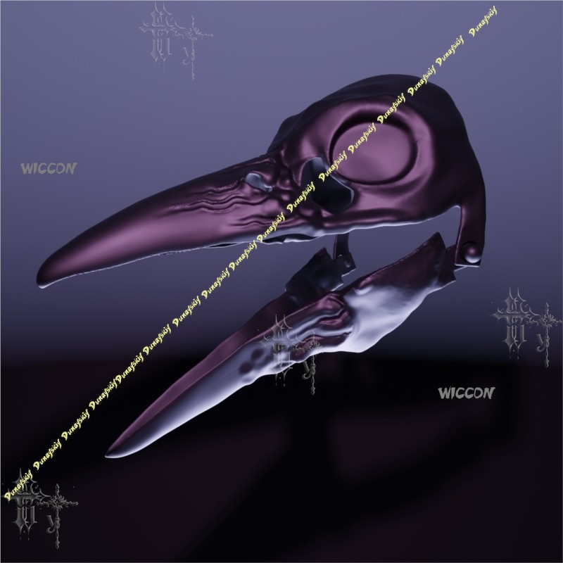 Metallic Raven Skull Plague Do - Party Games Stream ulasan dan harga