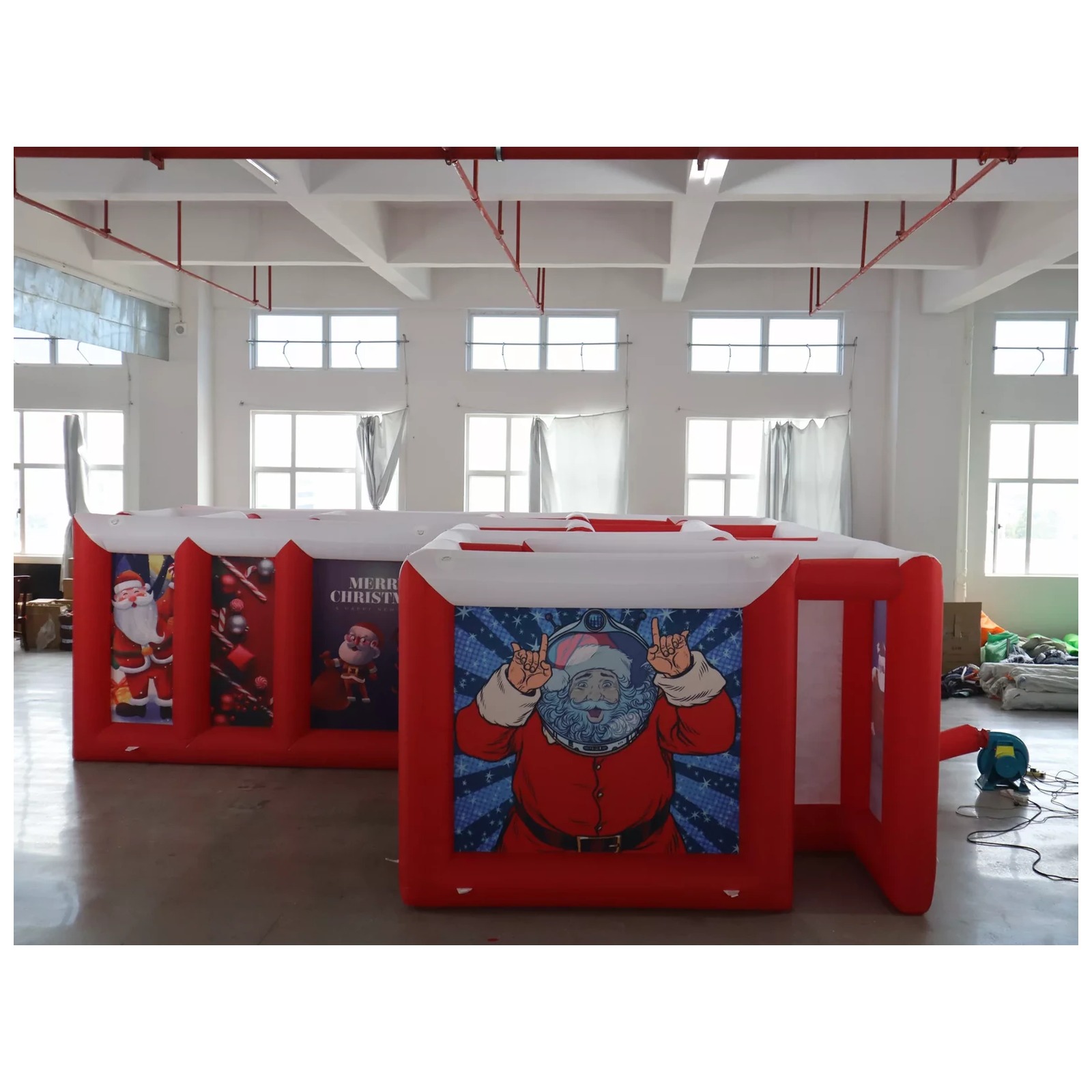 Large Red White Flat Roof Infl - Party Games Kids ulasan dan harga