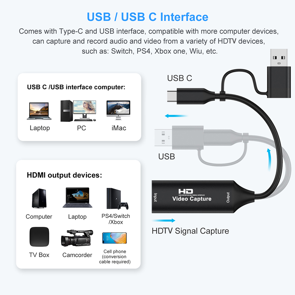 4K HDMI-compatible USB Video C - Party Games Pc ulasan dan harga